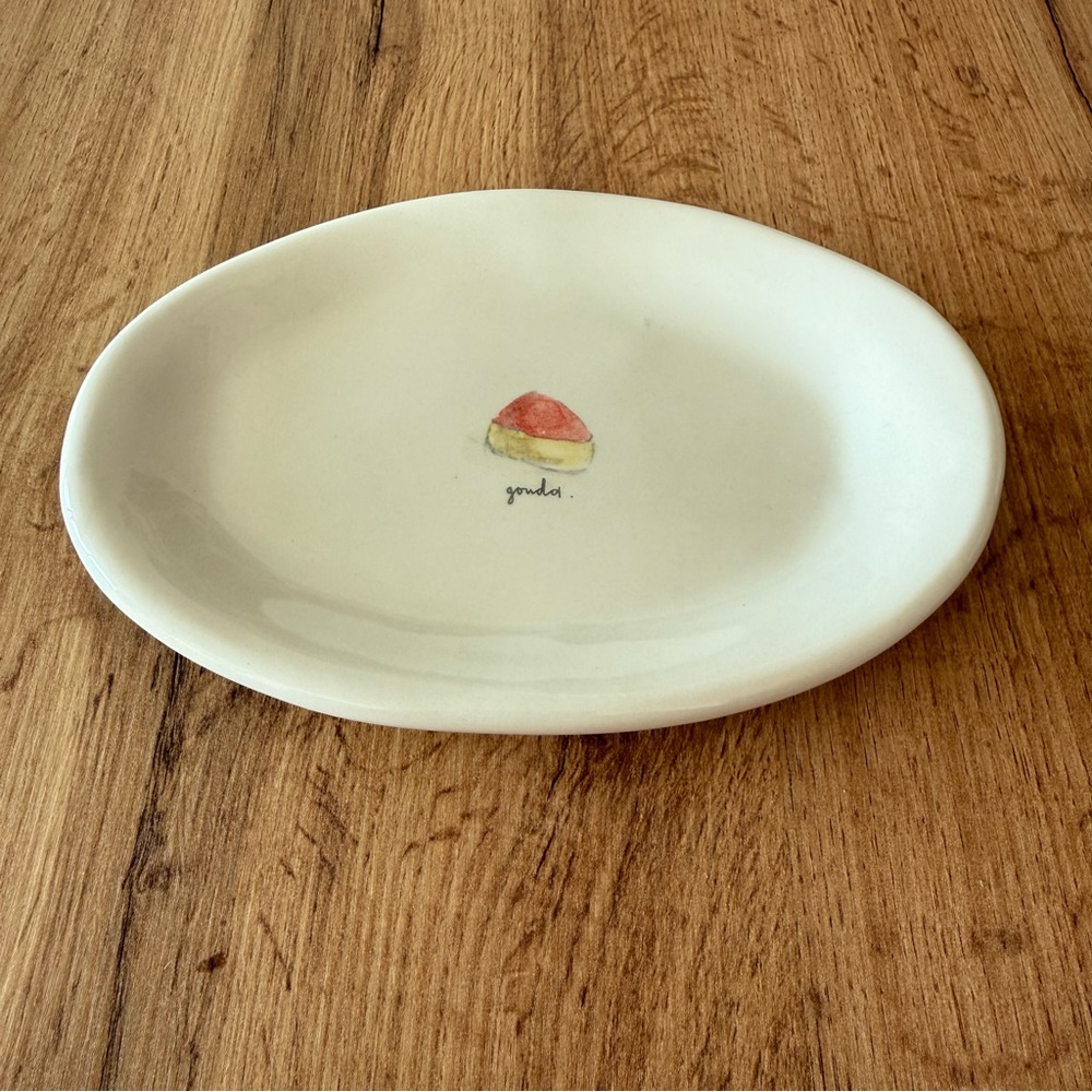 Rae Dunn Gouda Watercolor Cheese Plate - Artisan Collection